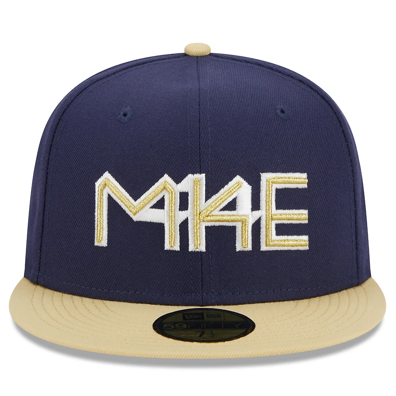 Casquette ajustée New Era Milwaukee Brewers Cooperstown Collection Retro City 59FIFTY pour hommes
