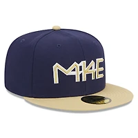 Casquette ajustée New Era Milwaukee Brewers Cooperstown Collection Retro City 59FIFTY pour hommes