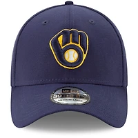 Men's New Era Navy Milwaukee Brewers Game Team Classic 39THIRTY Flex Hat