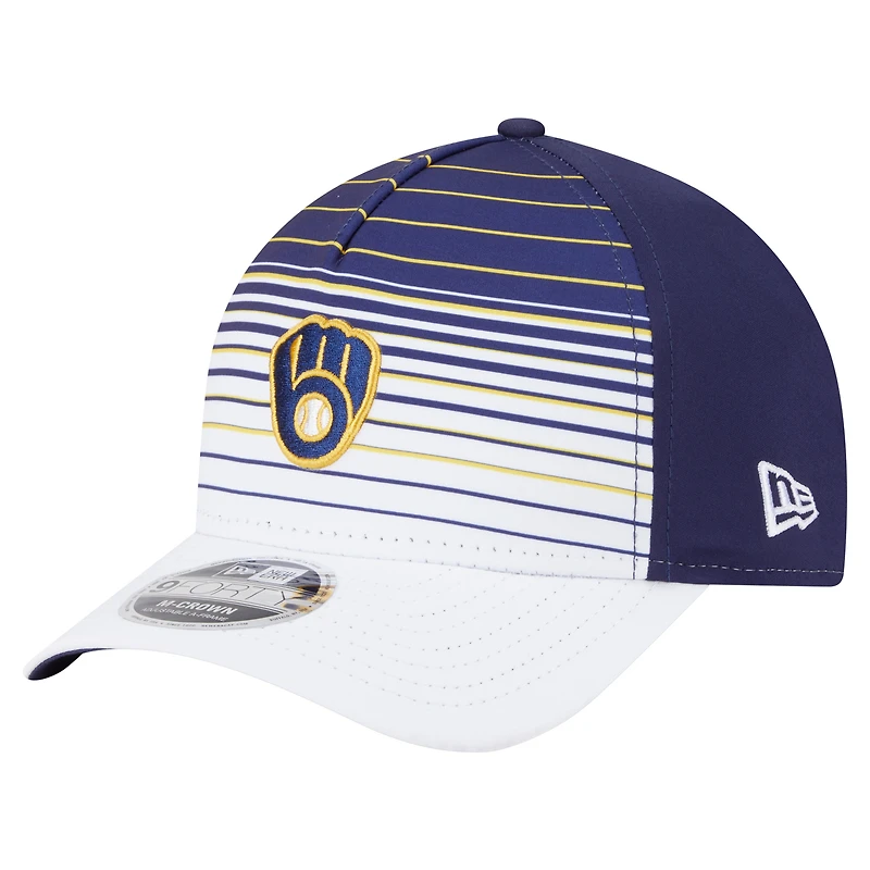 Casquette ajustable New Era bleu marine Milwaukee Brewers Gradient 9FORTY M-Crown pour homme