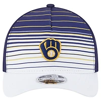 Casquette ajustable New Era bleu marine Milwaukee Brewers Gradient 9FORTY M-Crown pour homme