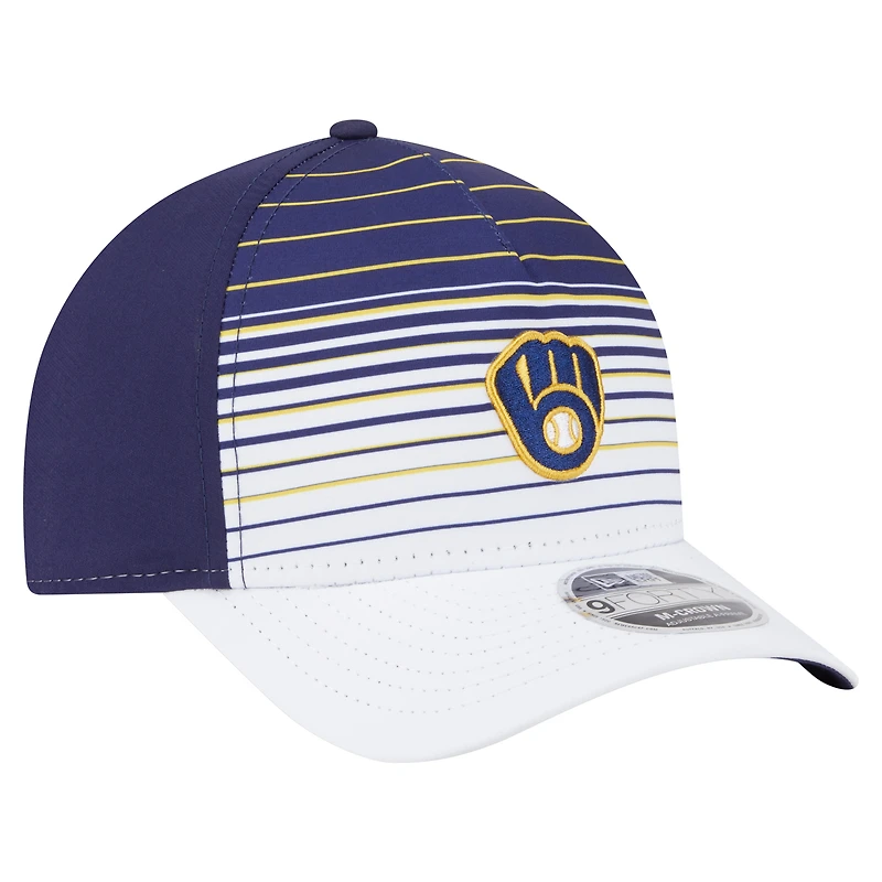 Casquette ajustable New Era bleu marine Milwaukee Brewers Gradient 9FORTY M-Crown pour homme