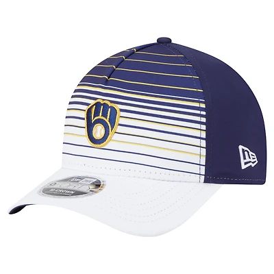 Casquette ajustable New Era bleu marine Milwaukee Brewers Gradient 9FORTY M-Crown pour homme