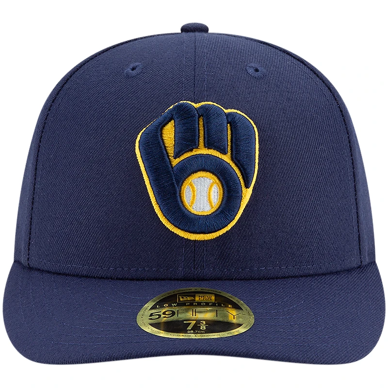 New Era Navy Milwaukee Brewers Home Authentic Collection On-Field Low Profile - Casquette ajustée 59FIFTY