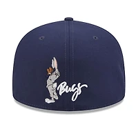 Men's New Era Navy Milwaukee Brewers Looney Tunes Bugs Bunny 59FIFTY Fitted Hat