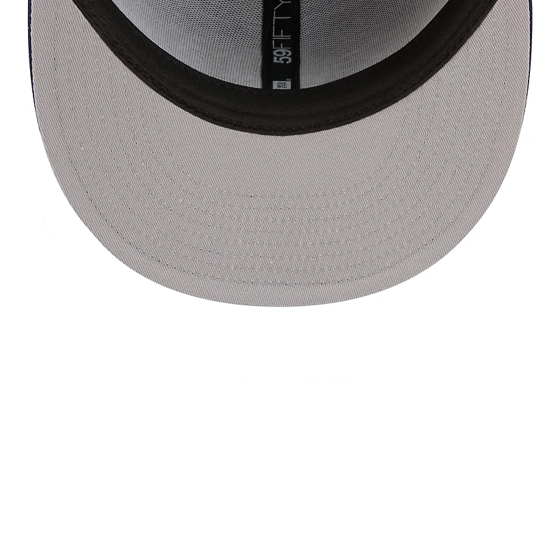 Casquette ajustée New Era 59FIFTY pour homme, bleu marine, Milwaukee Brewers, Looney Tunes Bugs Bunny