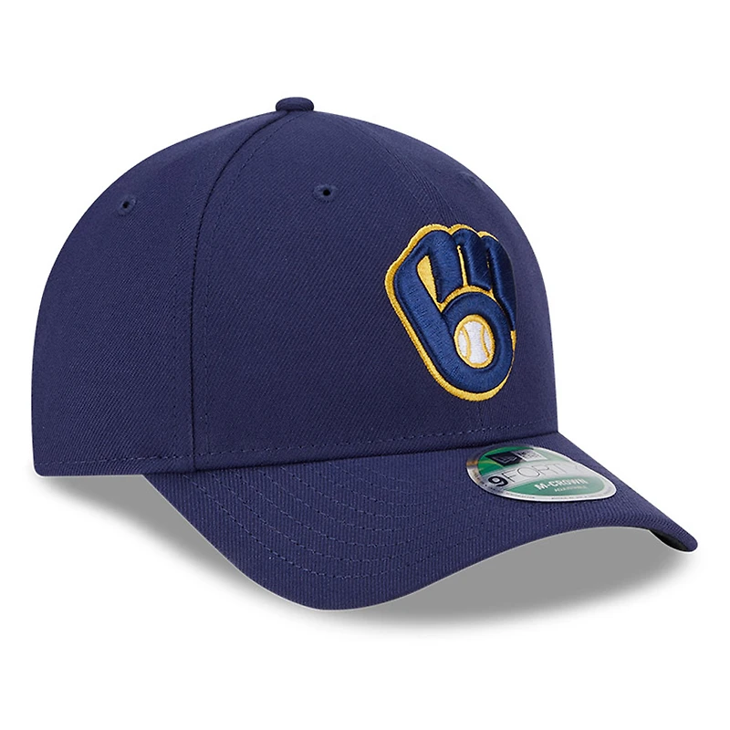 Casquette ajustable New Era bleu marine Milwaukee Brewers Player Replica 9FORTY pour homme