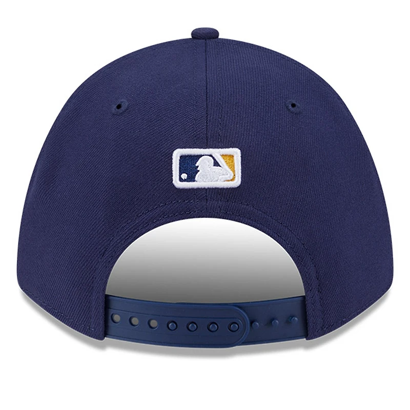 Casquette ajustable New Era bleu marine Milwaukee Brewers Player Replica 9FORTY pour homme