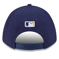 Casquette ajustable New Era bleu marine Milwaukee Brewers Player Replica 9FORTY pour homme