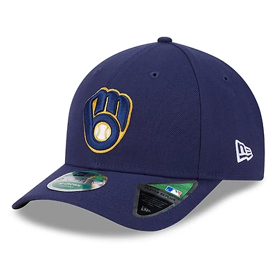 Casquette ajustable New Era bleu marine Milwaukee Brewers Player Replica 9FORTY pour homme