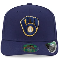 Casquette ajustable New Era bleu marine Milwaukee Brewers Player Replica 9SEVENTY pour homme