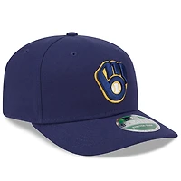 Casquette ajustable New Era bleu marine Milwaukee Brewers Player Replica 9SEVENTY pour homme