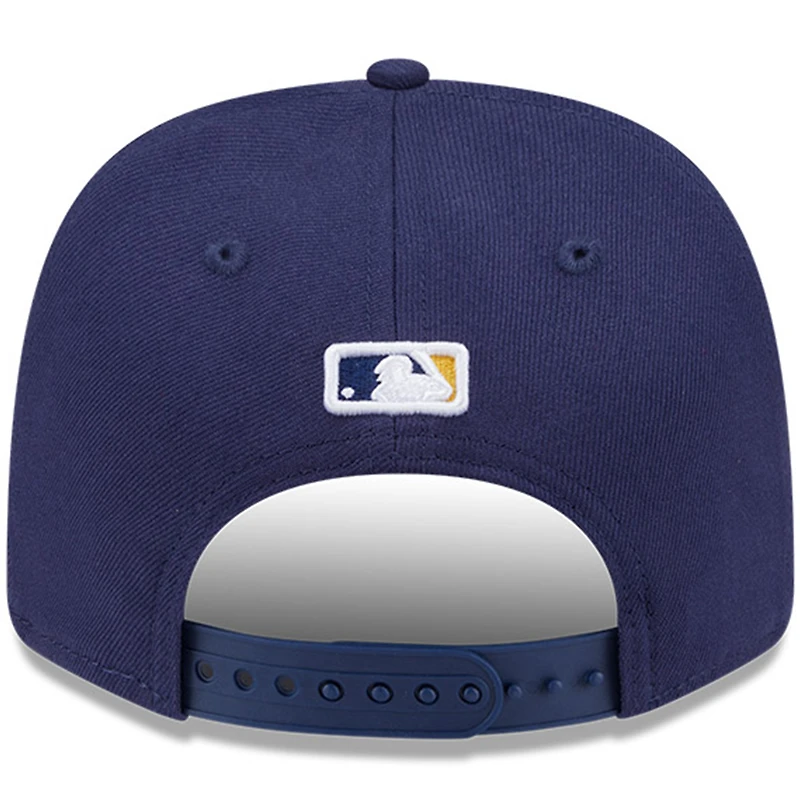 Casquette ajustable New Era bleu marine Milwaukee Brewers Player Replica 9SEVENTY pour homme