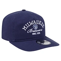 Men's New Era Navy Milwaukee Brewers Stacked 19TWENTY Adjustable Hat