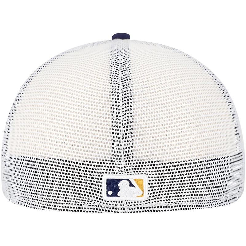 Men's New Era Navy Milwaukee Brewers Team Color 59FIFTY Trucker Fitted Hat