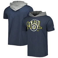Men's New Era Navy Milwaukee Brewers Team Hoodie T-Shirt