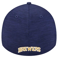 Men's New Era Navy Milwaukee Brewers Tech 39THIRTY Flex Hat