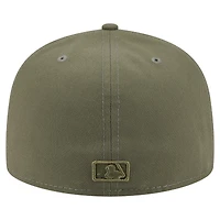 Casquette ajustée A-Frame 59FIFTY olive Milwaukee Brewers pour homme de New Era