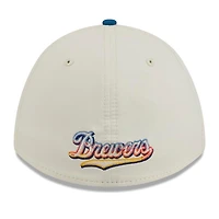 Men's New Era Orange/Blue Milwaukee Brewers 2026 City Connect M-Crown A-Frame 39THIRTY Flex Hat