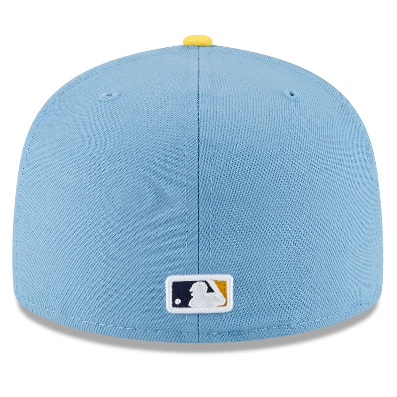 Casquette ajustée New Era 59FIFTY pour homme, bleu poudre, Milwaukee Brewers, collection 2022 City Connect.