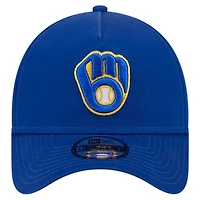 Casquette ajustable 9FORTY couleur A-Frame Royal Milwaukee Brewers Team New Era pour hommes
