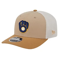 Casquette ajustable New Era Stone Milwaukee Brewers 9SEVENTY Trucker pour homme