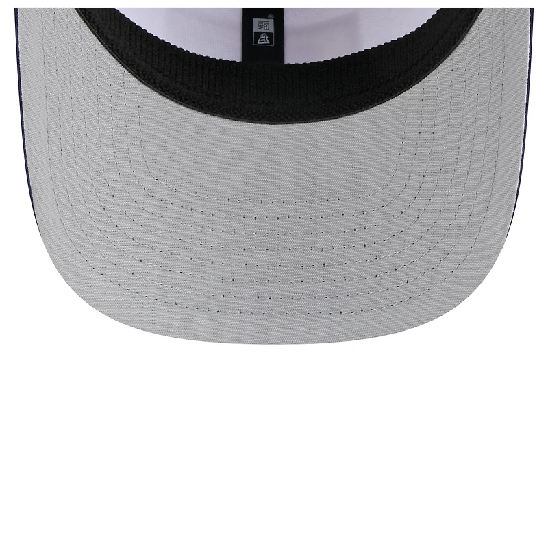 Men's New Era White/Navy Milwaukee Brewers Established Patch 9SEVENTY Adjustable Hat