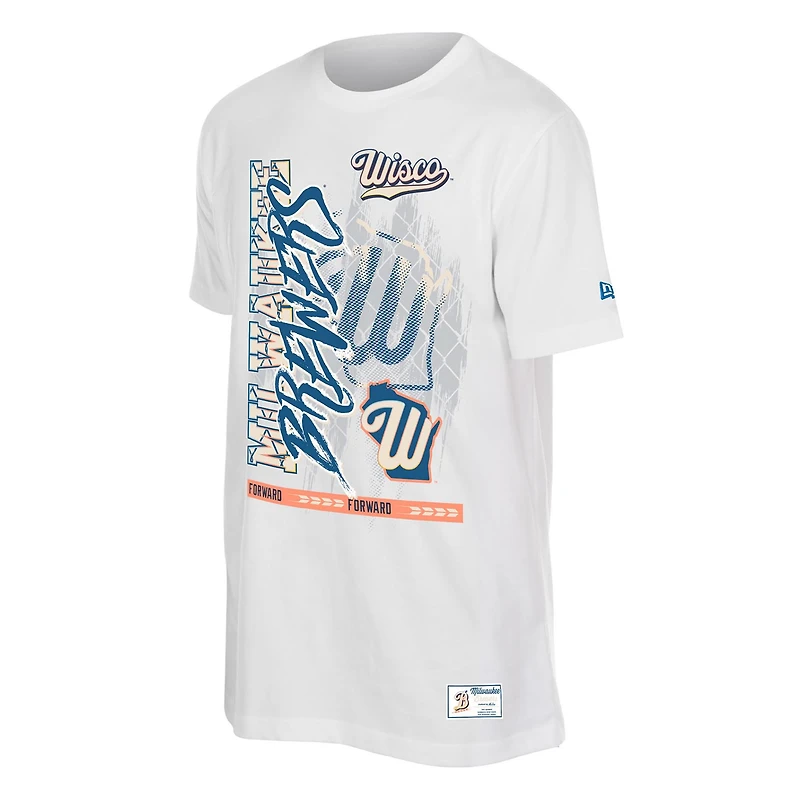 Men's New Era White Milwaukee Brewers 2026 City Connect Photo Real T-Shirt