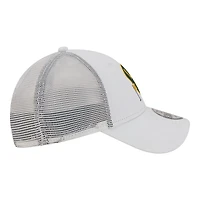 Men's New Era  White Milwaukee Brewers Flag 9FORTY Trucker Adjustable Hat