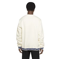 Sweat-shirt rétro blanc New Era pour homme, style Milwaukee Brewers
