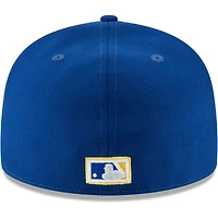 Casquette ajustée New Era jaune pour homme, collection Cooperstown des Milwaukee Brewers, modèle 59FIFTY en laine.