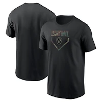 T-shirt camouflage Nike Milwaukee Brewers noir pour homme