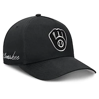 Men's Nike Black Milwaukee Brewers Rise Dri-FIT A-Frame Adjustable Hat