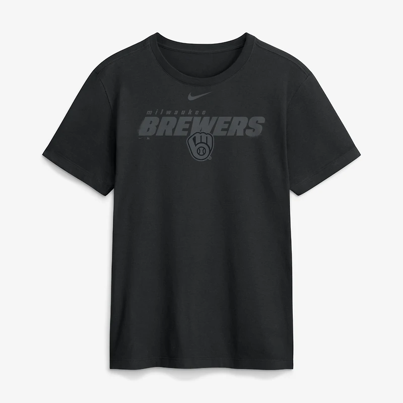 Men's Nike Black Milwaukee Brewers Tonal Club T-Shirt