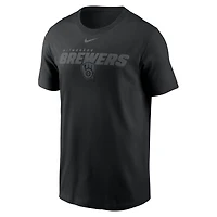 Men's Nike Black Milwaukee Brewers Tonal Club T-Shirt