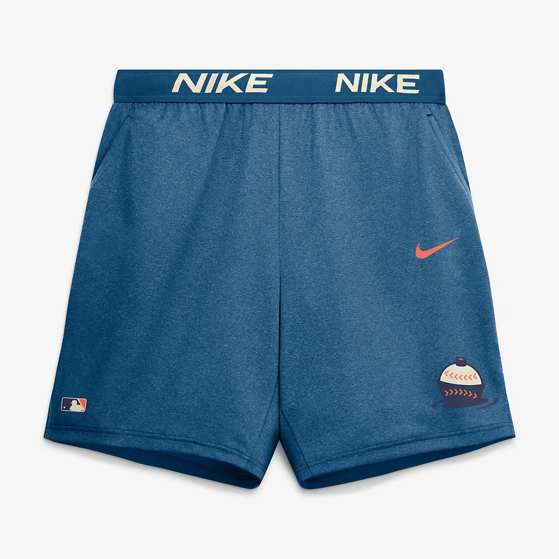 Men's Nike Blue Milwaukee Brewers 2026 City Connect Authentic Collection Dri-FIT Knit Shorts