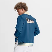 Men's Nike Blue Milwaukee Brewers 2026 City Connect Authentic Collection Relaxed Full-Zip Bomber Jacket