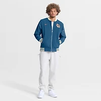 Men's Nike Blue Milwaukee Brewers 2026 City Connect Authentic Collection Relaxed Full-Zip Bomber Jacket