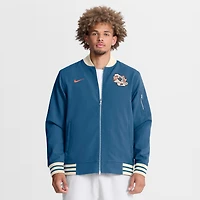 Veste bomber zippée décontractée Nike Milwaukee Brewers bleue pour homme, collection City Connect Authentic 2026.