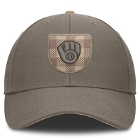 Casquette ajustable Nike marron Milwaukee Brewers Statement Rise pour homme