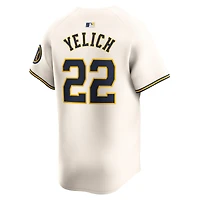 Men's Nike Christian Yelich Cream Milwaukee Brewers Home Limited Player Jersey