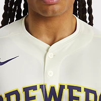 Maillot de joueur Nike Christian Yelich crème Milwaukee Brewers Home Limited pour homme