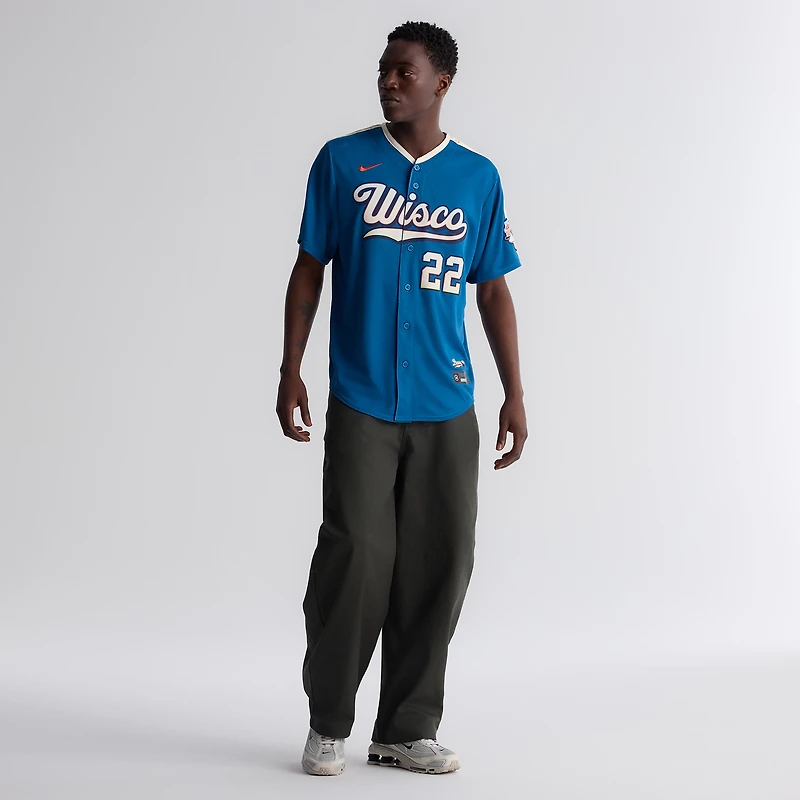Men's Nike Christian Yelich Mineral Blue Milwaukee Brewers 2026 City Connect Stadium Jersey