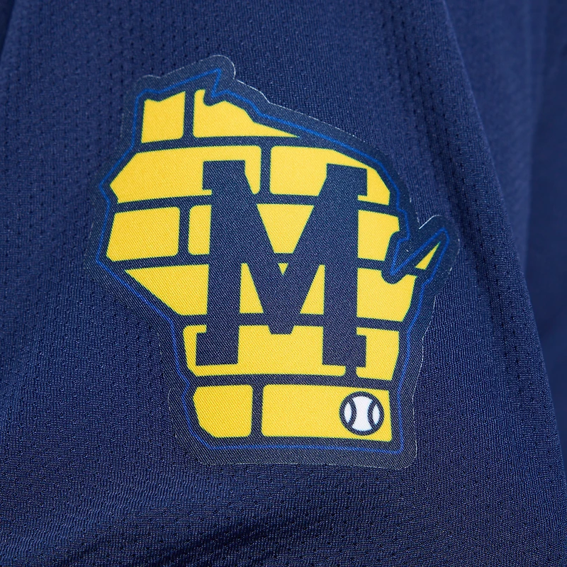 Men's Nike Christian Yelich Navy Milwaukee Brewers Alternate Limited Jersey