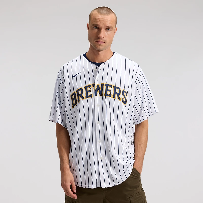 Men's Nike Christian Yelich White Milwaukee Brewers Alternate Replica Player Jersey