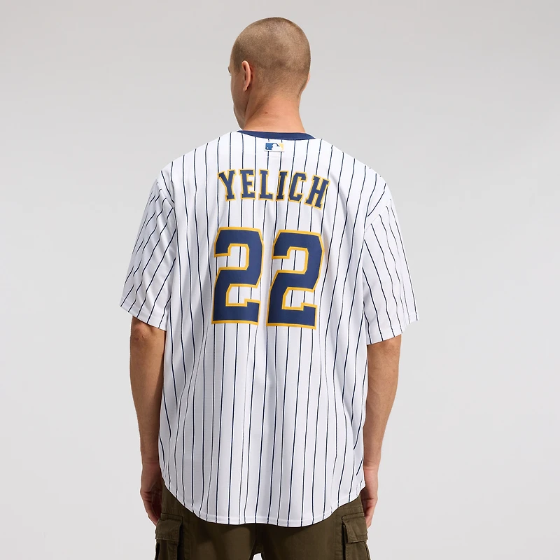 Men's Nike Christian Yelich White Milwaukee Brewers Alternate Replica Player Jersey