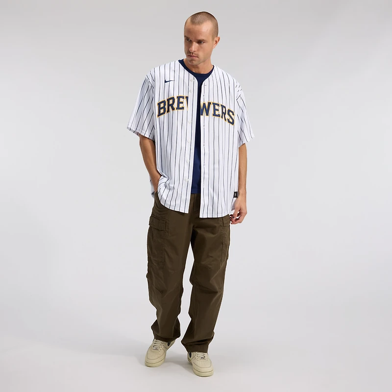 Men's Nike Christian Yelich White Milwaukee Brewers Alternate Replica Player Jersey