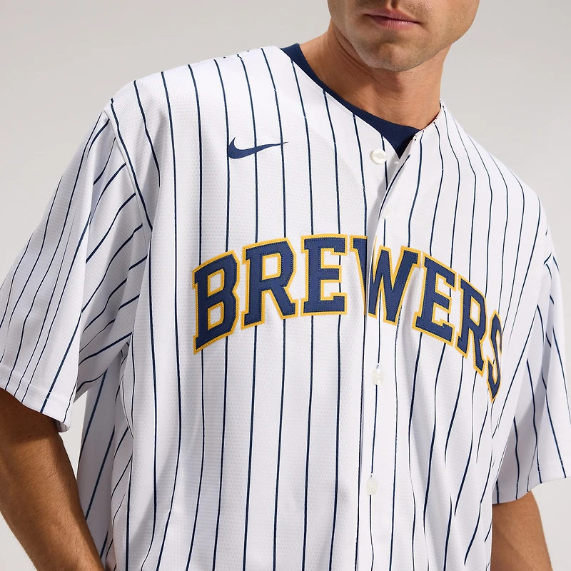 Men's Nike Christian Yelich White Milwaukee Brewers Alternate Replica Player Jersey