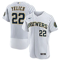 Men's Nike Christian Yelich White Milwaukee Brewers Team Alternate Authentic Player Jersey