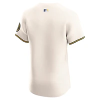 Maillot Nike crème domicile Elite des Milwaukee Brewers pour homme